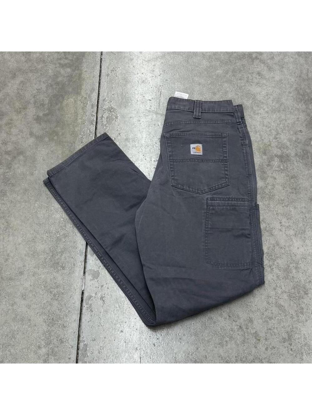 vintage carhartt grey relaxed baggy fit cargo pants size 32 x 34